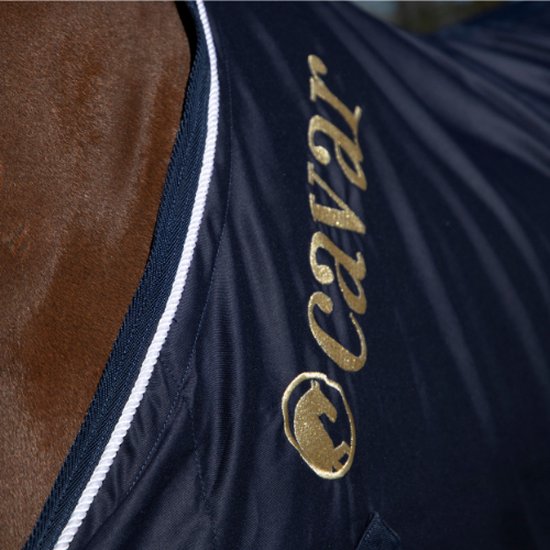 Cavar Zomerdeken Paard Donkerblauw 195 cm - paardendeken - paardenspullen - Cavar