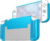 Grip TPU Bescherm Hoes Skin geschikt voor Nintendo Switch OLED - Turquoise