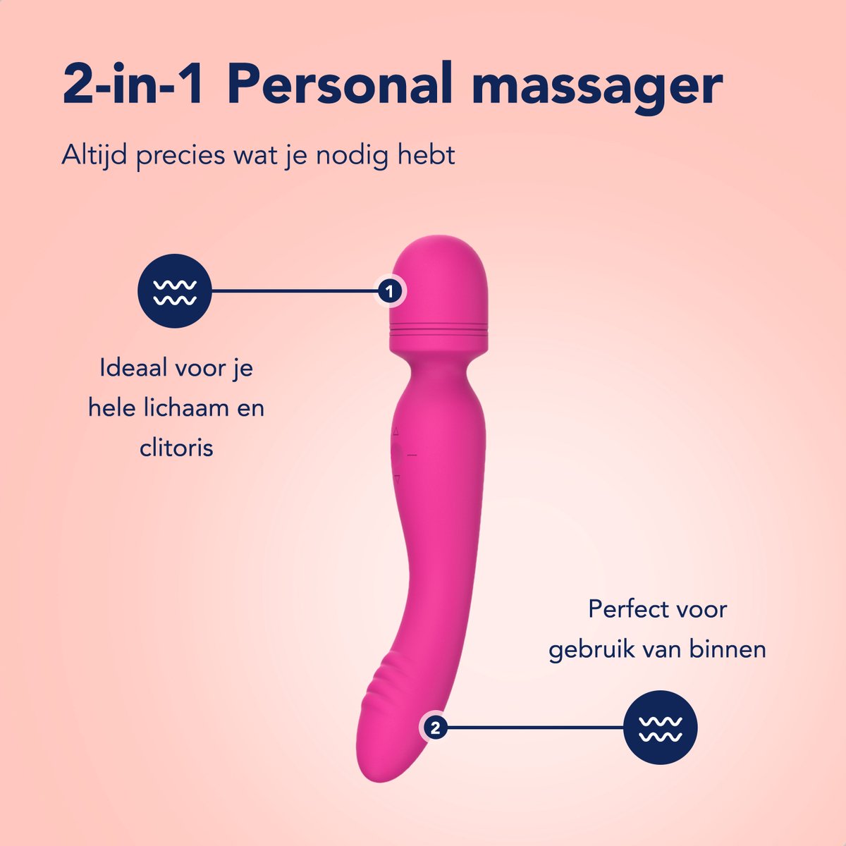 MyFantasy Magic Wand Vibrator – Dildo – 2 in 1 – Vibrators voor Vrouwen foto