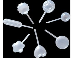 Mix van pipetjes 70 stuks - 4 ml dessert pipet - macarons / taart / cake injecteren met likeur of ander vloeistof