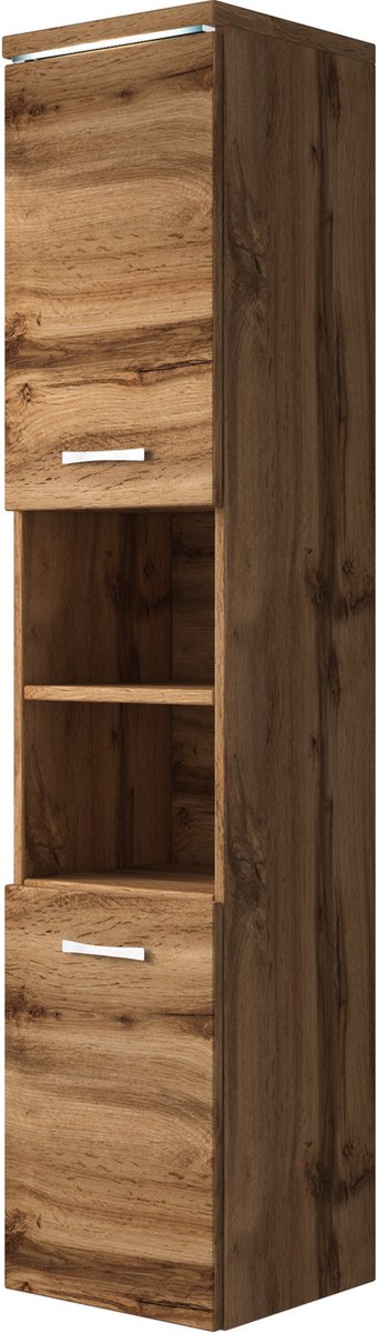 Badplaats Badkamerkast Paso 35 x 35 x 160 cm - Eiken - Hangende Kolomkast met 2 Deuren