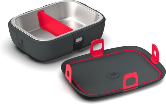 Boîte à lunch électrique Faitron Heatsbox Style - Boîte à lunch - Adultes - Acier inoxydable - Différents compartiments - Avec application smartphone - 220v - Pour repas chauds