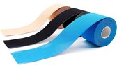 Axion - Kinesiologie sporttape 3-delige set - Rollen van 5mx5cm - Meerdere kleuren - Waterdicht