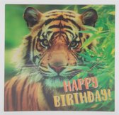 Depesche - 3D wenskaart met tijger en de tekst Happy birthday" - 006
