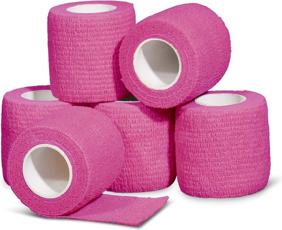 Foto: Gladiator sports ondertape bandage sporttape sport bandage 6 rollen roze