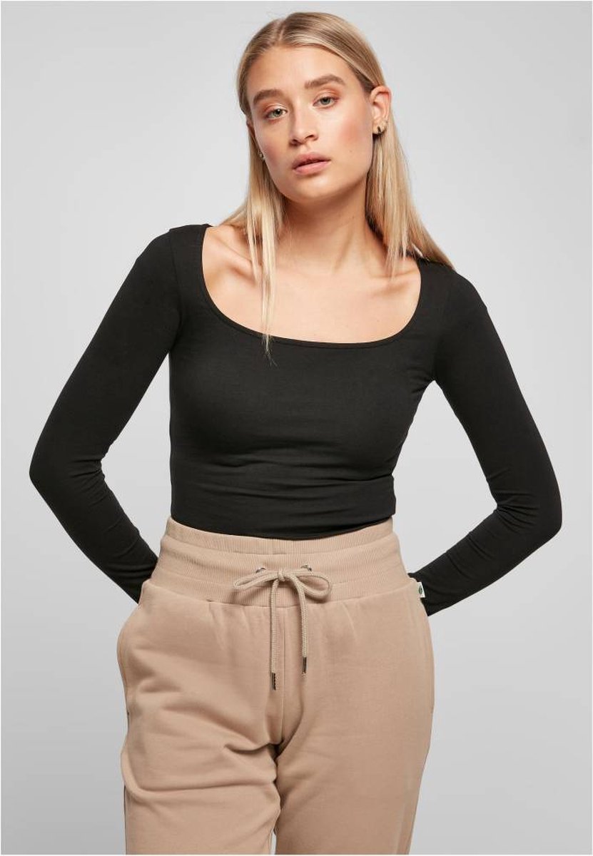 Urban Classics Organic Longsleeve Bodysuit 4XL Zwart