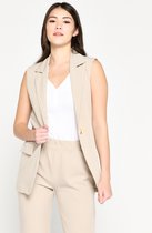 LOLALIZA Mouwloze blazer - Beige - Maat 46