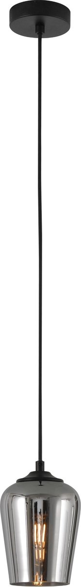 Hanglamp Tombo 12,5cm Titan - Ø12,5cm - E27 - IP20 - Dimbaar > lampen hang spiegel smoke glas | hanglamp spiegel smoke glas | hanglamp eetkamer spiegel smoke glas | hanglamp keuken spiegel smoke glas | led lamp smoke glas | sfeer lamp smoke glas