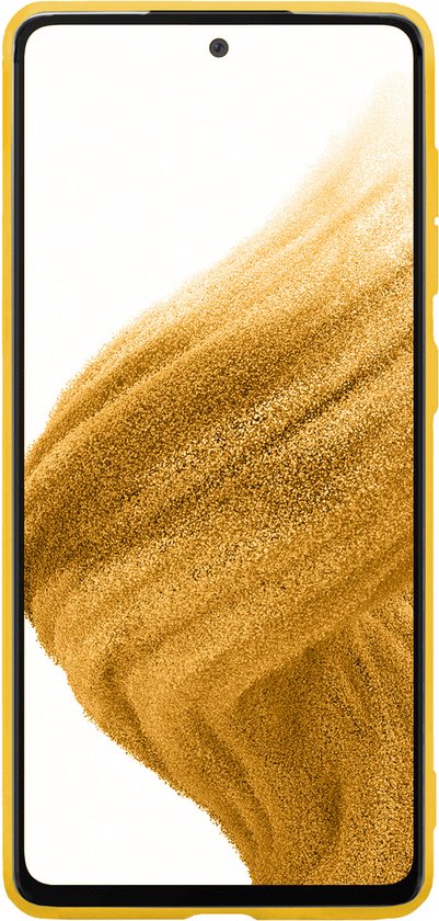 Coque Samsung A53 avec 2x protections d'écran - Coque Samsung Galaxy A53 - Coque Samsung A53 en Siliconen avec 2x protections d'écran - Jaune