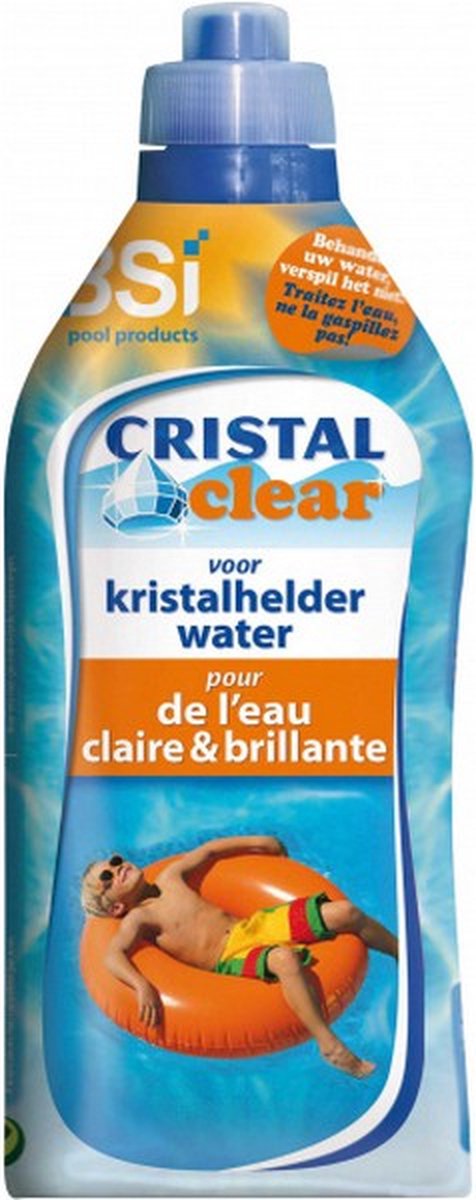 zwembadreinigingsmiddel Cristal clear 1 liter blauw