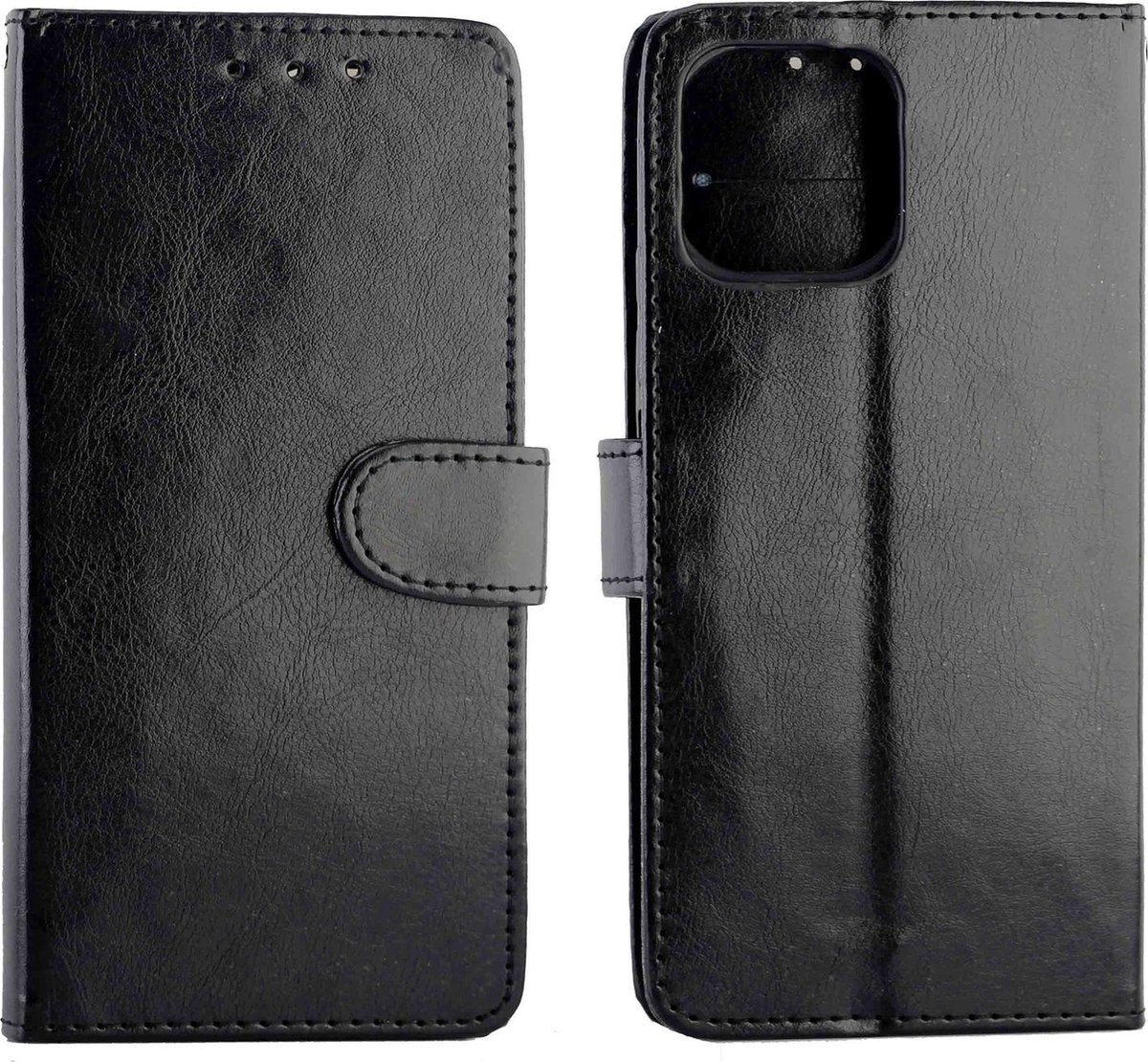 Mobigear Telefoonhoesje geschikt voor Xiaomi Mi 11 Lite Hoesje | Mobigear Wallet Bookcase Portemonnee | Pasjeshouder voor 3 Pasjes | Telefoonhoesje voor Pinpas / OV Kaart / Rijbewijs - Zwart