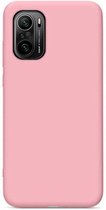 Xiaomi Mi 11i hoesje roze siliconen hoesjes cover hoes