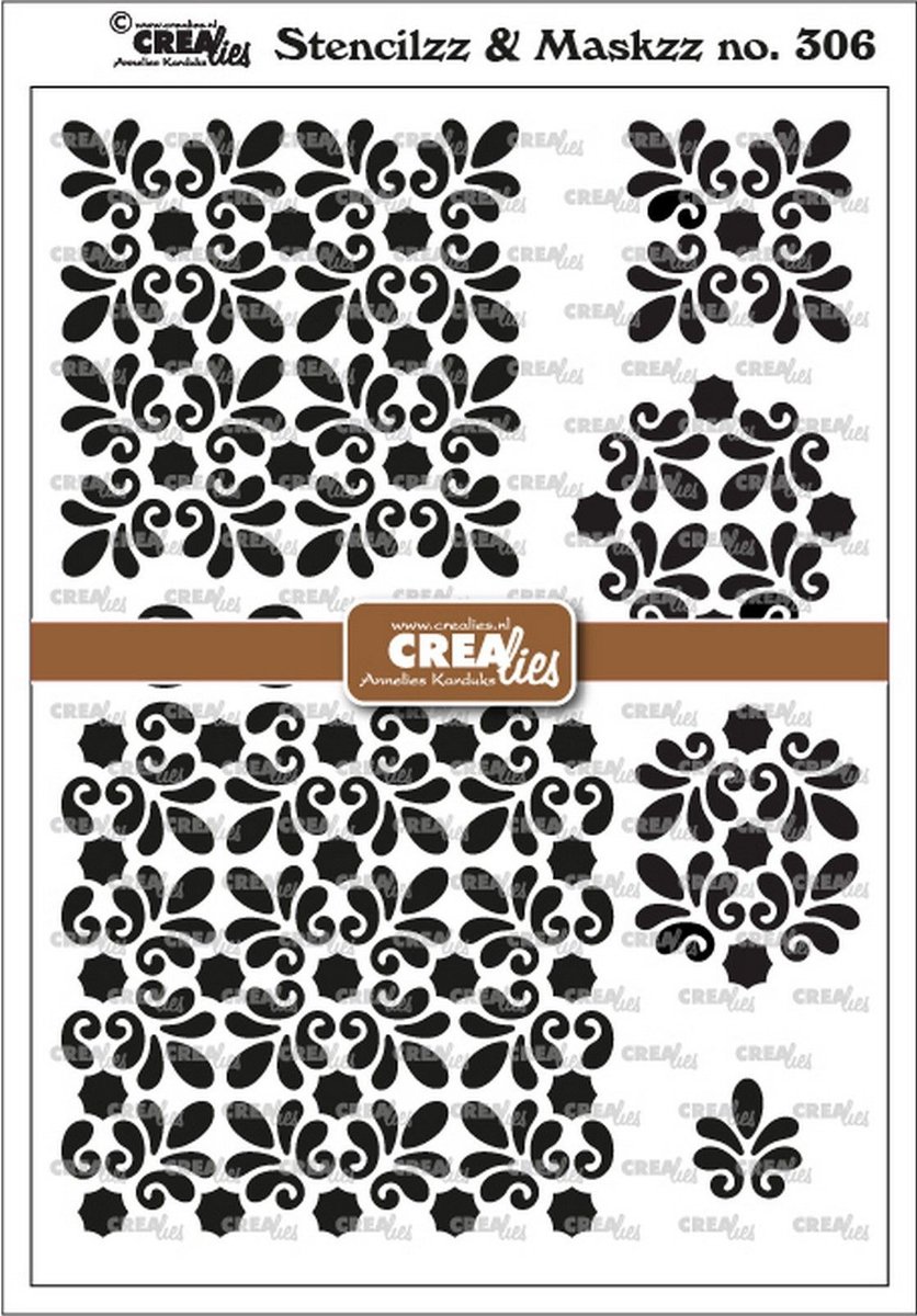Crealies Stencilzz & Maskzz Nr.306 Amber partial design