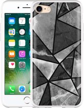 iPhone 7 Hoesje Polygon Marmer Grijs - Designed by Cazy