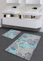 Piece of Trend - Badmat - Bluecoral - 60x100 en 50x60 (LxB) - 2-DELIG