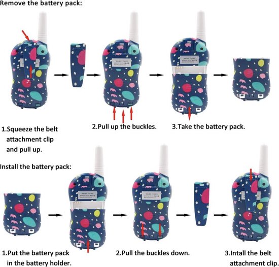QNIGLO Q168 Walkie Talkie Kids, PMR 446MHZ with 8 Channels 2KM Long Range, Outdoor Camping, Toys, Use 4 AAA Batteries (Q168Pink