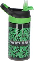 Drinkfles Minecraft Creepers - Zwart/Groen - PP - 600ml