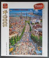 King legpuzzel, 1000 stukjes, Barcelona Comic collection