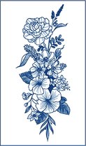 Jagua Henna neptattoo- Bloemen en bladen 2- Carnaval-Tijdelijke plak tattoo-Nep tatoeage-FST250
