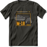 M18 Hellcat leger T-Shirt | Unisex Army Tank Kleding | Dames / Heren Tanks ww2 shirt | Blueprint | Grappig bouwpakket Cadeau - Donker Grijs - M