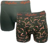 2 stuks Australian Boxershort - Katoen - Print/ L Groen - Maat M