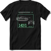 Stug 3 Tank Destroyer leger T-Shirt | Unisex Army Tank Kleding | Dames / Heren Tanks ww2 shirt | Blueprint | Grappig bouwpakket Cadeau - Zwart - M