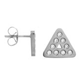 IXXXi Jewelry Oorbellen Ear Studs Design Triangle zilverkleurig