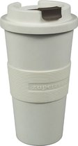 ZUPERZOZIAL - C-PLA, reisbeker, koffiebeker, coffee to go beker, TIME-OUT MUG large, coconut white, wit, 480ml