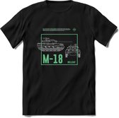 M18 Hellcat leger T-Shirt | Unisex Army Tank Kleding | Dames / Heren Tanks ww2 shirt | Blueprint | Grappig bouwpakket Cadeau - Zwart - XL