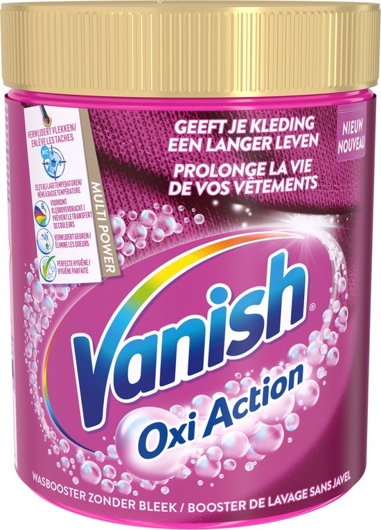 Vanish Oxi Action Wasbooster Poeder - Vlekverwijderaar voor gekleurde en witte was - 1.0 kg
