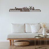 Skyline Willemstad Notenhout 165 Cm Wanddecoratie Voor Aan De Muur Met Tekst City Shapes