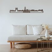 Skyline Arnhem Notenhout 130 Cm Wanddecoratie Voor Aan De Muur Met Tekst City Shapes