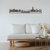 Skyline Volendam Notenhout 130 Cm Wanddecoratie Voor Aan De Muur Met Tekst City Shapes