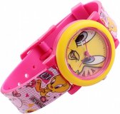 analoog horloge Tweety roze/geel
