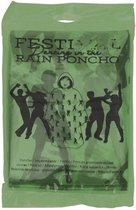 regenponcho met motief unisex groen one size