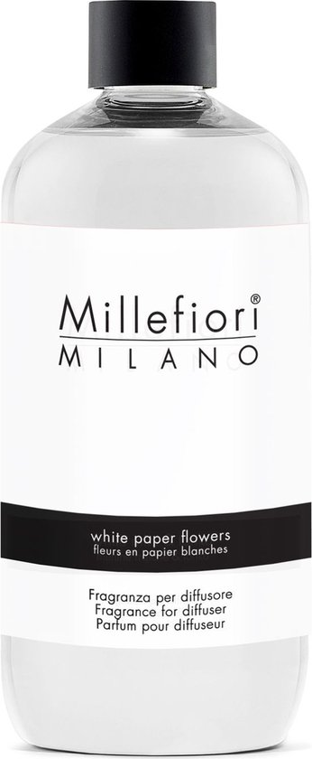 Millefiori Milano Navulling voor Geurstokjes 500 ml - White Paper Flowers