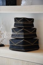 Decoratie offermand zwart goud set