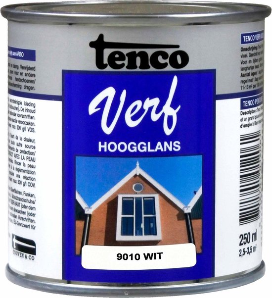 Tenco verf hoogglans wit (RAL 9010) - 250 ml | bol.com