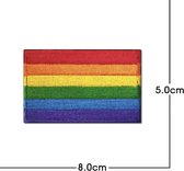 Akyol | LGBTQ(IA) Patch met klittenband | Geborduurde patch | 8.5 cm x 5.5 cm | klittenband | LGBTQ(IA) patch | LGBTQ(IA) Strijkembleem | Strijkembleem voor jongens | Strijkembleem