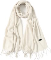 Pashmina Sjaal - Creme | Cashmere/Viscose | 180 x 70 cm | Fashion Favorite