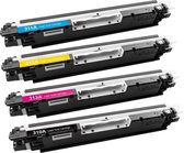 Cartouches de toner laser multiples INKTDL XL pour HP (126A) CE 310A, CE 311A, CE 312A et CE 313A | Convient pour HP Color Laserjet Pro CP1020, CP1021, CP1022, CP1023, CP1025, CP1026NW, CP1027NW, CP1028NW, CP1025, TopShot M275, M175A, M175NW