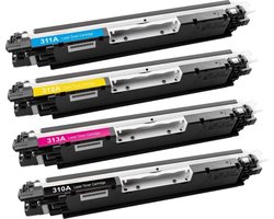 InktDL Huismerk geschikt voor HP 126A Toners - 4 Cartridges - Geschikt voor Color LaserJet Pro CP1025 - CP1025NW - M175A - 175NW - M275