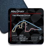 ILOJ onderzetter - Formule 1 circuit - Abu Dhabi - Yas Marina Circuit - 2022 - vierkant
