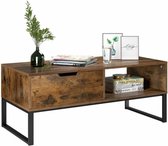 Zizza NL® Salontafel Met Lade - TV Meubel - Bijzettafel Industrieel - 106 x 48 x 43 cm