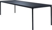 Table Four Plein air - aluminium complet noir - 90 x 270 cm