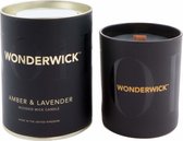 Wonderwick - Amber & Lavender Noir geurkaars