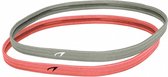 Sporthaarband Elastiek 10 mm 2 Stuks grijs/roze
