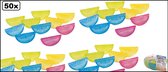 50x IJsblokjes limoen assortie - IJs blokje limonade fris drank koud vriezer carnaval thema feest party