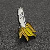 Revers pin piemel banaan metaal emaille broches