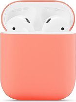 Apple AirPods 1 & 2 effen soft case - nectarine - Geschikt voor